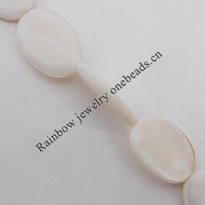 Natural Shell Beads, Horse Eye 12x17x3mm Hole:About 1mm, Sold by 16-inch Strand