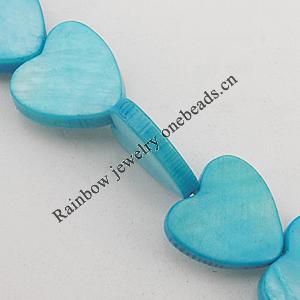 Natural Shell Beads, Heart 13x3mm Hole:About 1mm, Sold by 16-inch Strand