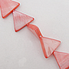 Natural Shell Beads, Triangle 14x13x3mm Hole:About 1mm, Sold by 16-inch Strand