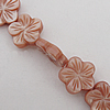 Natural Shell Beads, Flower 15x4mm Hole:About 1mm, Sold by 16-inch Strand