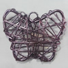 Iron Thread Component Handmade Lead-free, Butterfly 35x30mm Hole:3mm, Sold by Bag