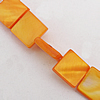 Natural Shell Beads, Square 12x12x3mm Hole:About 1mm, Sold by 16-inch Strand