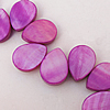 Natural Shell Beads, Teardrop 10x14x3mm Hole:About 1mm, Sold by 16-inch Strand