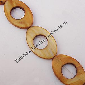 Natural Shell Beads, Horse Eye Outside Diameter:30x20mm, Inside Diameter:11mm, Sold by 16-inch Strand