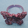  Handmade Ring, Iron Lead-free, Ring size:16-20mm, 27x19mm, Sold By Bag