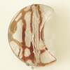 Transparent Acrylic Bead, Moon 25x18mm Hole:1mm, Sold by Bag 