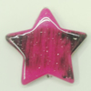 Painted Spray-paint Colorful Acrylic Beads, Star 27mm Hole:1.5mm, Sold by Bag