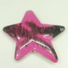 Painted Spray-paint Colorful Acrylic Beads, Star 43mm Hole:2mm, Sold by Bag