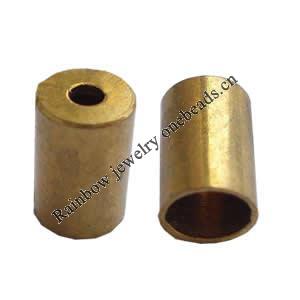 Cord Tip/Ends, Brass, 5x7.5mm hole:1.5mm, Sold by Bag