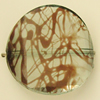 Transparent Acrylic Bead, Flat Round 25x25mm Hole:1mm, Sold by Bag 