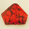 Transparent Acrylic Bead, Polygon 40x30mm Hole:2mm, Sold by Bag 
