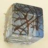 Transparent Acrylic Bead, Cube 20mm Hole:2mm, Sold by Bag