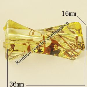 Transparent Acrylic Bead, 36x16mm Hole:5mm, Sold by Bag