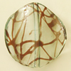 Transparent Acrylic Bead, Twist Flat Round 26x26mm Hole:1mm, Sold by Bag