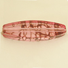 Transparent Acrylic Bead, Faceted Oval 43x14mm Hole:2mm, Sold by Bag