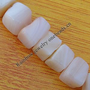 Natural Shell Beads, Cube 7mm Hole:About 1mm, Sold by 16-inch Strand