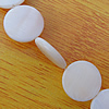 Natural Shell Beads, Flat Round 15x4mm Hole:About 1mm, Sold by 16-inch Strand