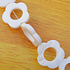 Natural Shell Beads, Flower Outside Diameter:20mm, Inside Diameter:10mm, Sold by 16-inch Strand