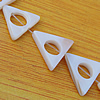 Natural Shell Beads, Triangle Outside Diameter:16x14mm, Inside Diameter:6mm Hole:About 1mm, Sold by 16-inch Strand