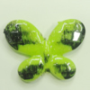 Painted Spray-paint Colorful Acrylic Beads, Faceted Butterfly 30x22mm Hole:2mm, Sold by Bag