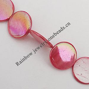 AB Color Shell Beads, 20x3mm Hole:About 1mm, Sold by 16-inch Strand