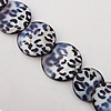  Paint (Spray-paint) Shell Beads, Flat Round 15-30mm Hole:About 1mm, Sold 16-Inch Strand