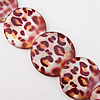  Paint (Spray-paint) Shell Beads, Flat Round 15-30mm Hole:About 1mm, Sold 16-Inch Strand