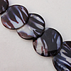  Paint (Spray-paint) Shell Beads, Flat Round 15-30mm Hole:About 1mm, Sold 16-Inch Strand