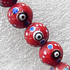 Lampwork Beads, Round 10mm Hole:About 1.5mm, Sold by PC