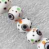 Lampwork Beads, Round 10mm Hole:About 1.5mm, Sold by PC