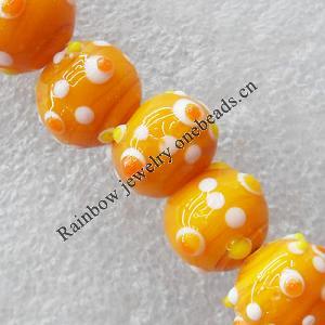 Lampwork Beads, Round 14mm Hole:About 1.5mm, Sold by PC