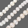 Pearl, cultured freshwater, Potato 7-8mm Hole:About 0.1mm，Sold per 16-inch strand.