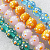 Lampwork Beads, Mix Color Round 14mm Hole:About 1.5mm, Sold by Group