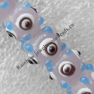 Lampwork Beads, Cube 8mm Hole:About 1.5mm, Sold by PC