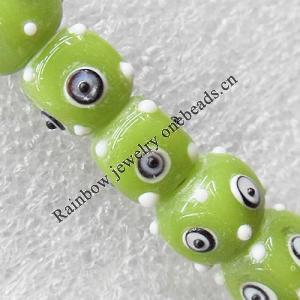 Lampwork Beads, Cube 8mm Hole:About 1.5mm, Sold by PC