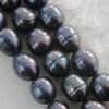 Pearl, cultured freshwater(dye), Rice Shape 9-10mm Hole:About 0.1mm，Sold per 16-inch strand.