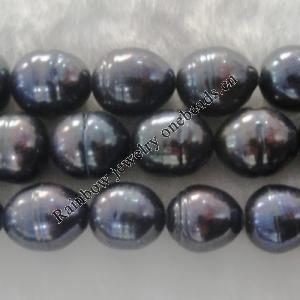 Pearl, cultured freshwater(dye), Rice Shape 9-10mm Hole:About 0.1mm，Sold per 16-inch strand.