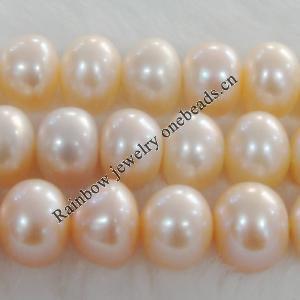 Pearl, cultured freshwater, Button 11-12mm Hole:About 0.1mm，Sold per 16-inch strand.