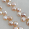 Pearl, cultured freshwater, Button 8x5mm Hole:About 0.1mm，Sold per 16-inch strand.