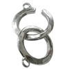 Copper Toggle Clasps Jewelry Findings Lead-free Platina Plated, 17x15mm Hole:1mm, Sold by Bag