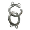 Copper Toggle Clasps Jewelry Findings Lead-free Platina Plated, 17x15mm Hole:1mm, Sold by Bag