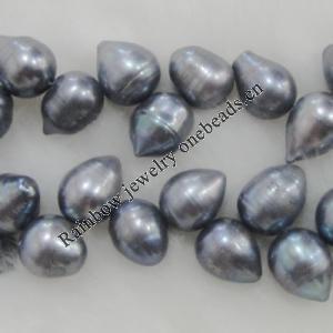 Pearl, cultured freshwater(dye), Teardrop 12x8mm Hole:About 0.1mm，Sold per 16-inch strand.