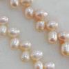 Pearl, cultured freshwater, Teardrop 6x8.5mm Hole:About 0.1mm，Sold per 16-inch strand.