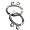 Copper Toggle Clasps Jewelry Findings Lead-free Platina Plated, 12x14mm Hole:1mm, Sold by Bag
