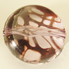 Transparent Acrylic Bead, Flat Round 23mm Hole:2mm, Sold by Bag