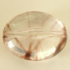 Transparent Acrylic Bead, Flat Oval 30x25mm Hole:2mm, Sold by Bag