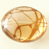 Transparent Acrylic Bead, Flat Oval 24x20mm Hole:1.5mm, Sold by Bag