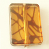 Transparent Acrylic Bead, Rectangle 18x24mm Hole:2mm, Sold by Bag