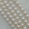 Pearl, cultured freshwater, Round 9-10mm Hole:About 0.1mm，Sold per 16-inch strand.
