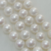 Pearl, cultured freshwater, Round 10-11mm Hole:About 0.1mm，Sold per 16-inch strand.